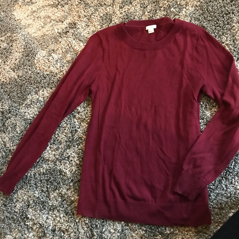 J Crew Burgundy Sweater
